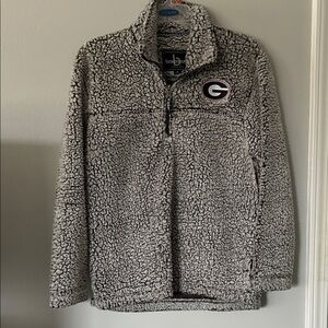 Georgia Gray Sherpa Quarter-Zip Sweater